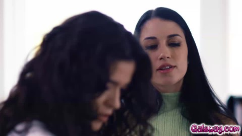 Married lesbian couple Alex Coal and Victoria Voxxx having sex