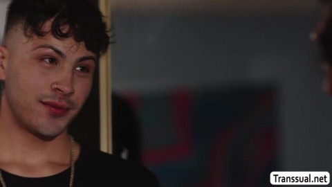 Shemale stepmom caught stepson jerking off