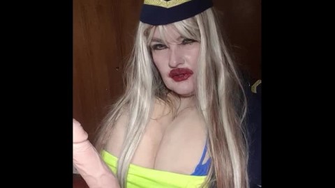 Susi is sitting and rubbing toy cock enjoy it