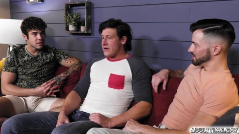 Hot threesome anal fucking of three gay bestfriends