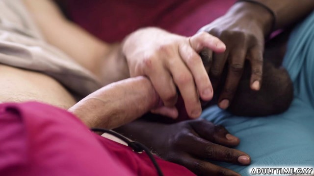 Damien White and Devin Trez try a sex toy and real hole