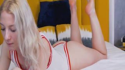 Sweet Woman Moaning While Rubbing Pussy