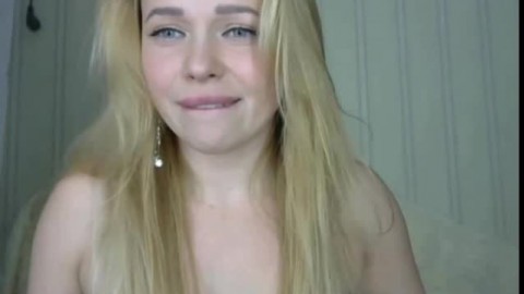 Blonde Babe having fun with Lush Vibrator