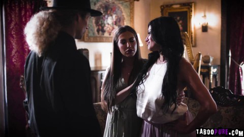 Priest gets seduced by girlfriends Spencer Bradley and Mona Azar