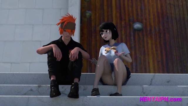 Hentai Students Outdoor School Stairs Fuck