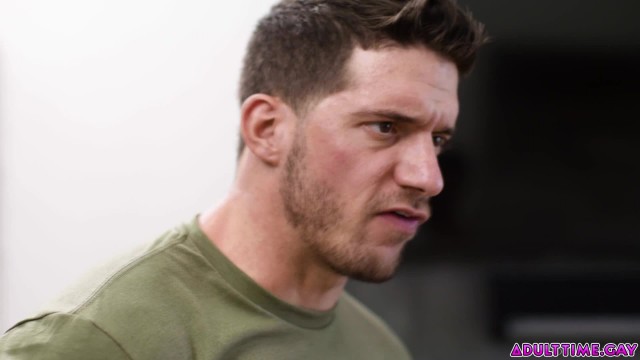 Submissive and obedient recruit dominated by aggressive officer