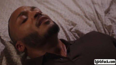 Transsexual Rubi Maxim fucks big black cock interracial sex