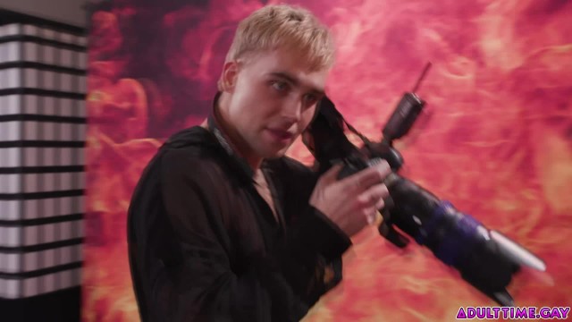 Cover that fucking face in cum! Photographer gangbanged by six firefighters!