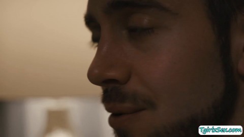 Bigtits blonde tbabe Eva Paradis blowjobs and fucks bigcock