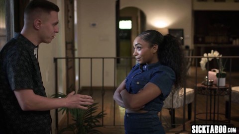 Ebony want the rumors to become reality so white guy mouth fucked hot MILF