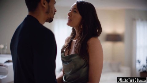 Guy gets into stepbrothers wifes panties and she rides cock