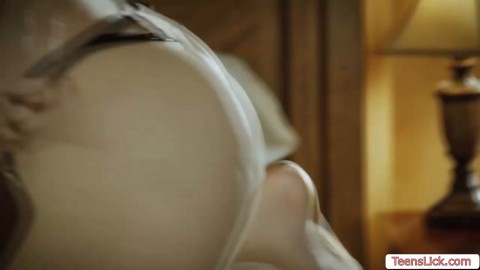 Busty lesbian babes licks ass and pussy