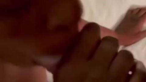 Ebony MILF Escort Sucks White British Cock