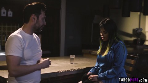 Tom goes into his kitchen and discovers Tanya there