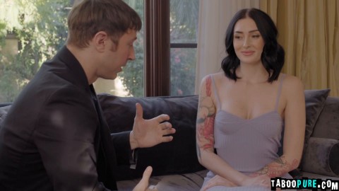 Jennifer opens the door and politely greets him curiously asking who he is