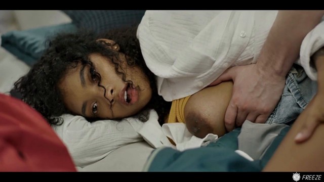 Stunning ebony Barbie Rous got time frozen later fucked and creampied in the pussy