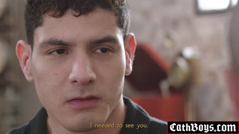 Priest Gianni Gio thrusts his dick balls-deep down into Bastian Karims asshole!