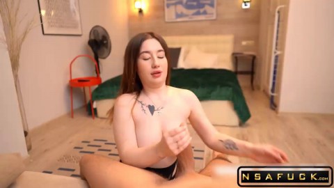 Busty Blonde Gives a Slow Sensual Blowjob p1