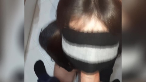 blindfolded wife sucks husband's big nemibdesire skipthegame