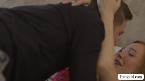 Cant resist the hotness of my big tits TS wife